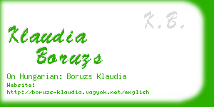 klaudia boruzs business card